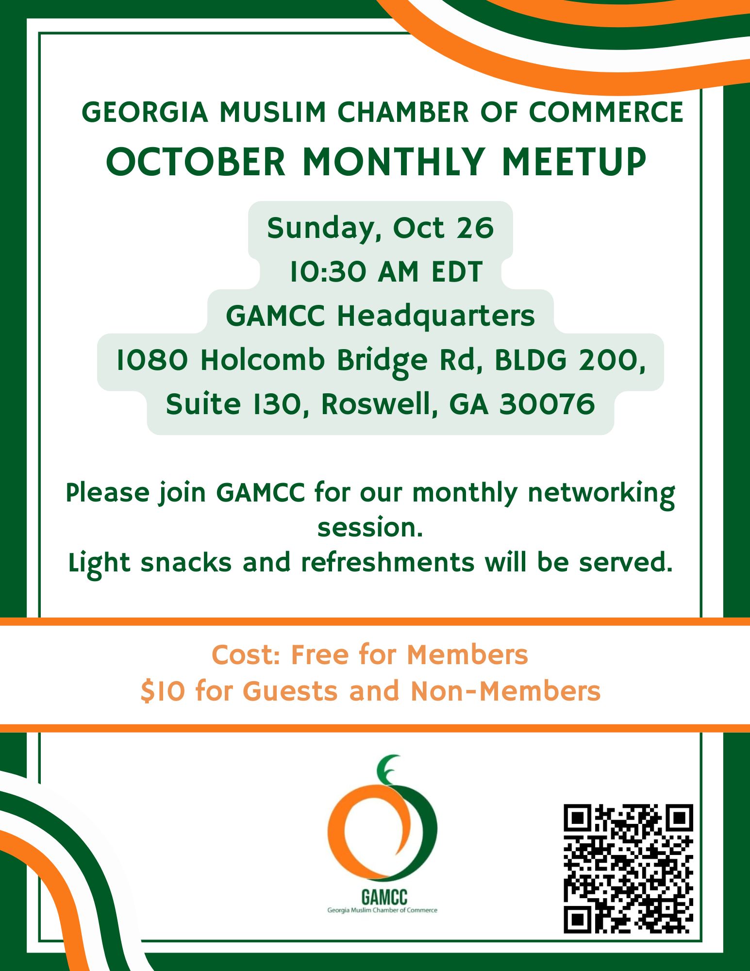 GAMCC October in-person Networking Event